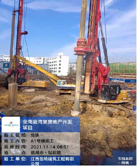 赣州全南蓝湾里项目施工现场